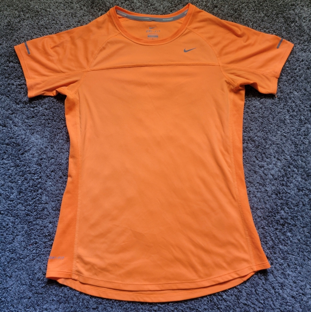 Nike Vibrant Orange Sports Tee Size Medium